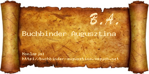Buchbinder Augusztina névjegykártya